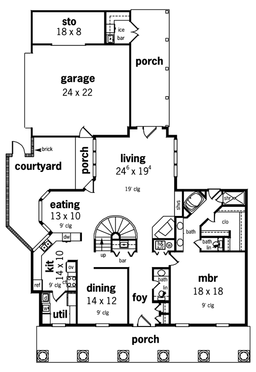 First Floor Plan image of Tara-3301 House Plan
