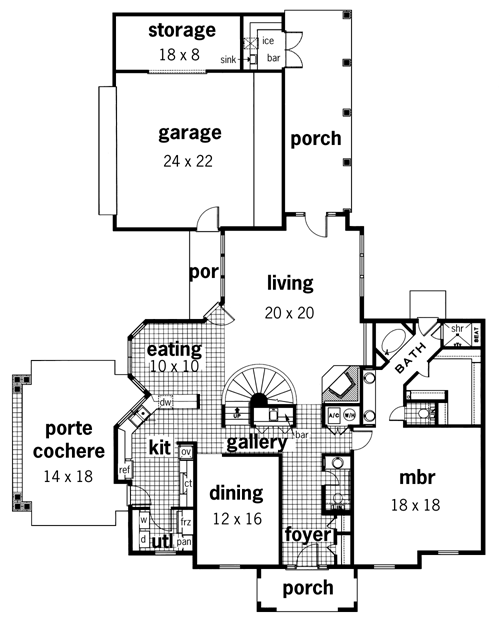 First Floor Plan image of Royal Oaks-3302 House Plan