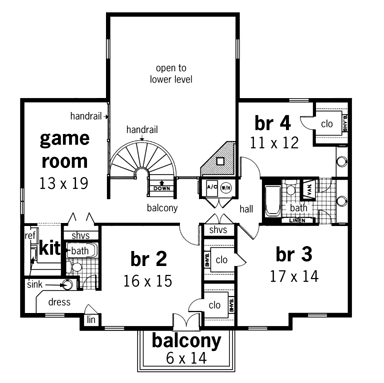 Second Floor Plan image of Royal Oaks-3302 House Plan