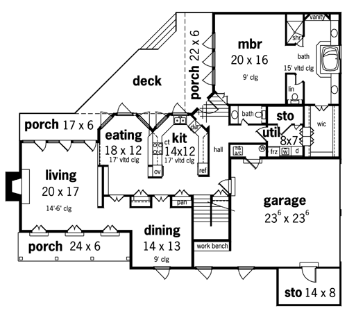 First Floor Plan image of Nottoway-3500 House Plan