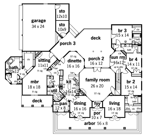First Floor Plan image of Greens common-4004 House Plan