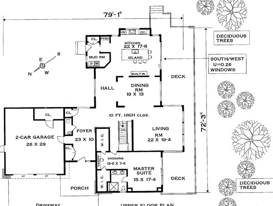 First Floor Plan image of The Harbor House Plan