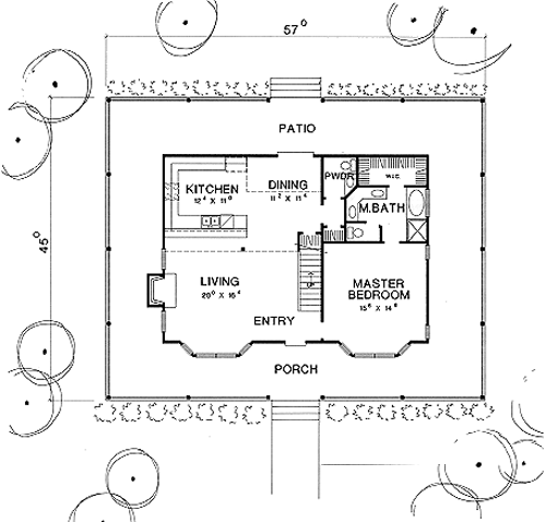 First Floor Plan image of The Charlotte House Plan
