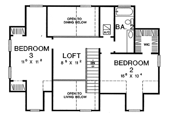 Second Floor Plan image of The Charlotte House Plan