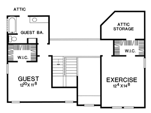 Second Floor Plan image of The Weber House Plan