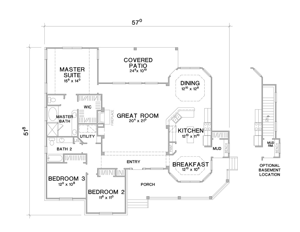 1st Floor Plan image of The Livingston House Plan