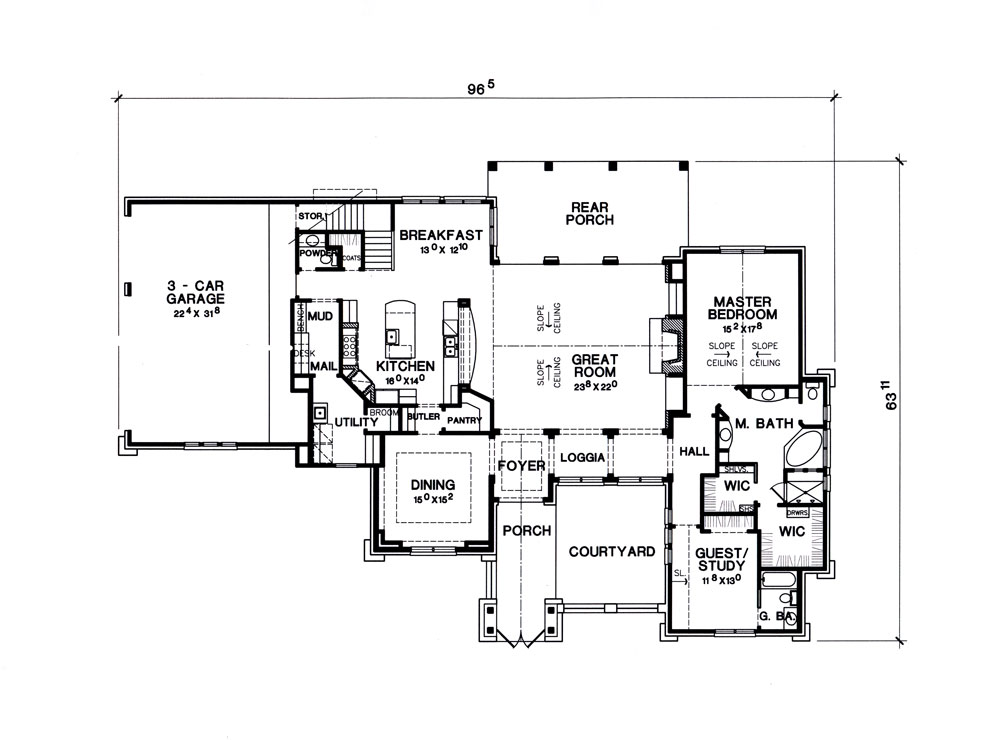 First Floor Plan image of The Siena House Plan