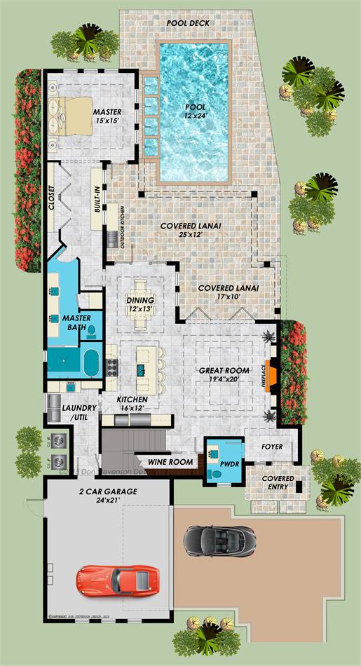 1st Floor Plan image of Monaco House Plan