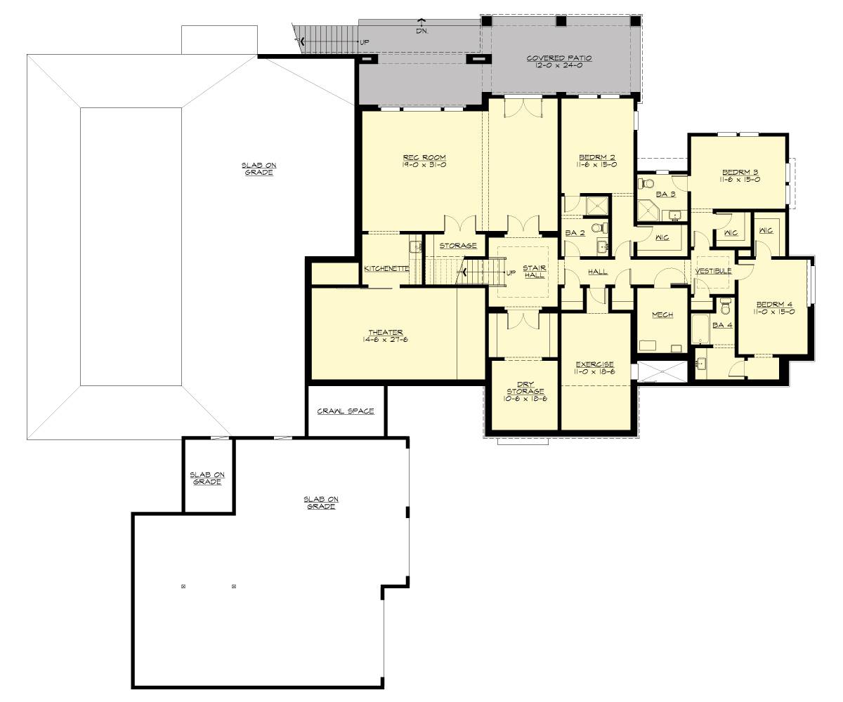 Lower Level Floor Plan image of Liliedale House Plan