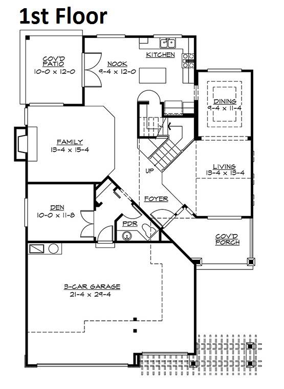 1st Floor Plan image of Hatteras House Plan