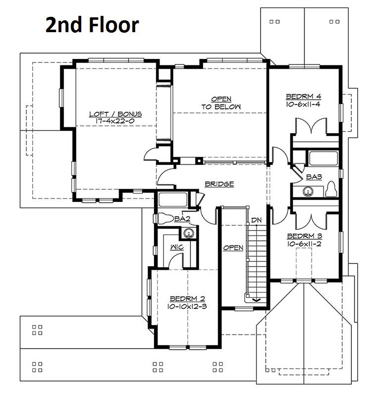 2nd Floor Plan image of Longleaf House Plan