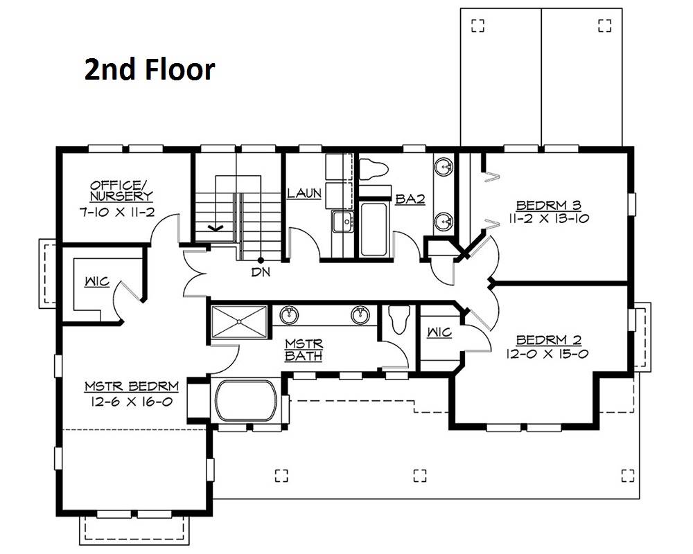 2nd Floor Plan image of Eastview House Plan