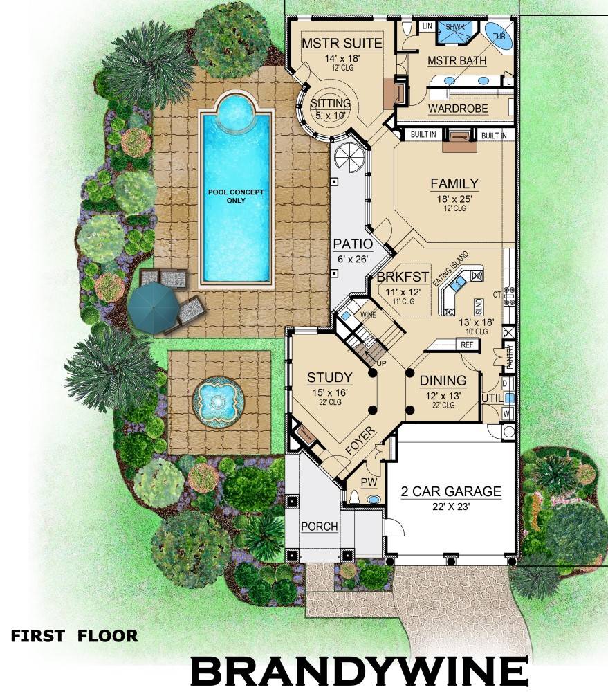 First Floor image of Brandywine House Plan