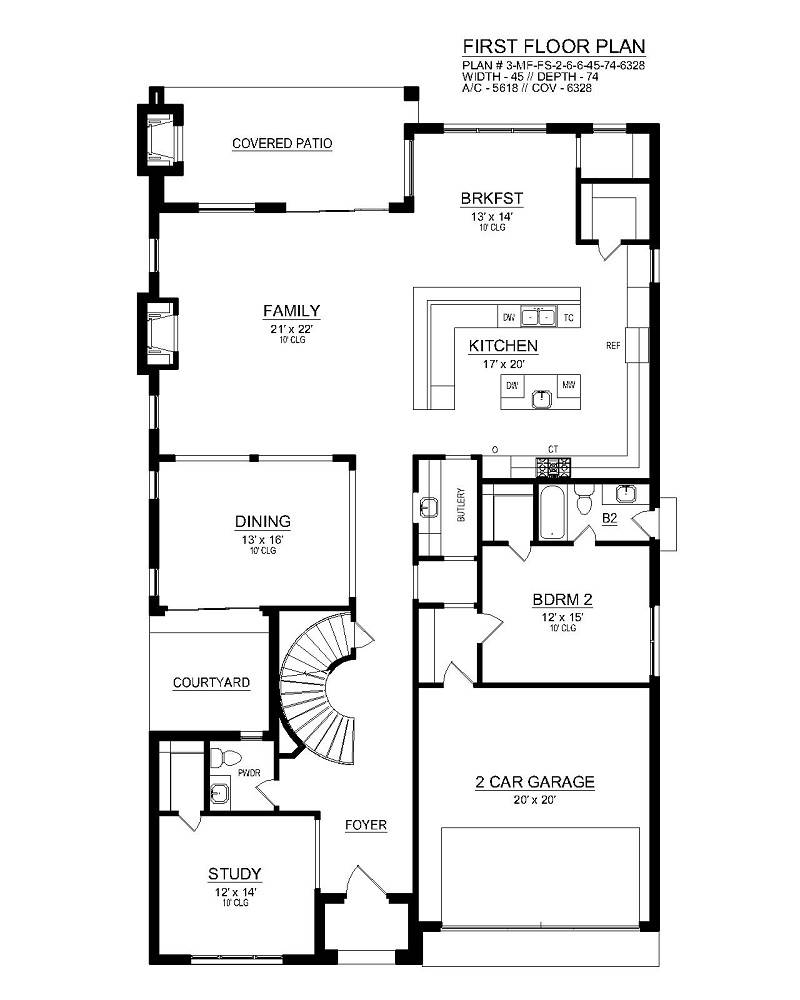 First Floor image of Blue Sage House Plan