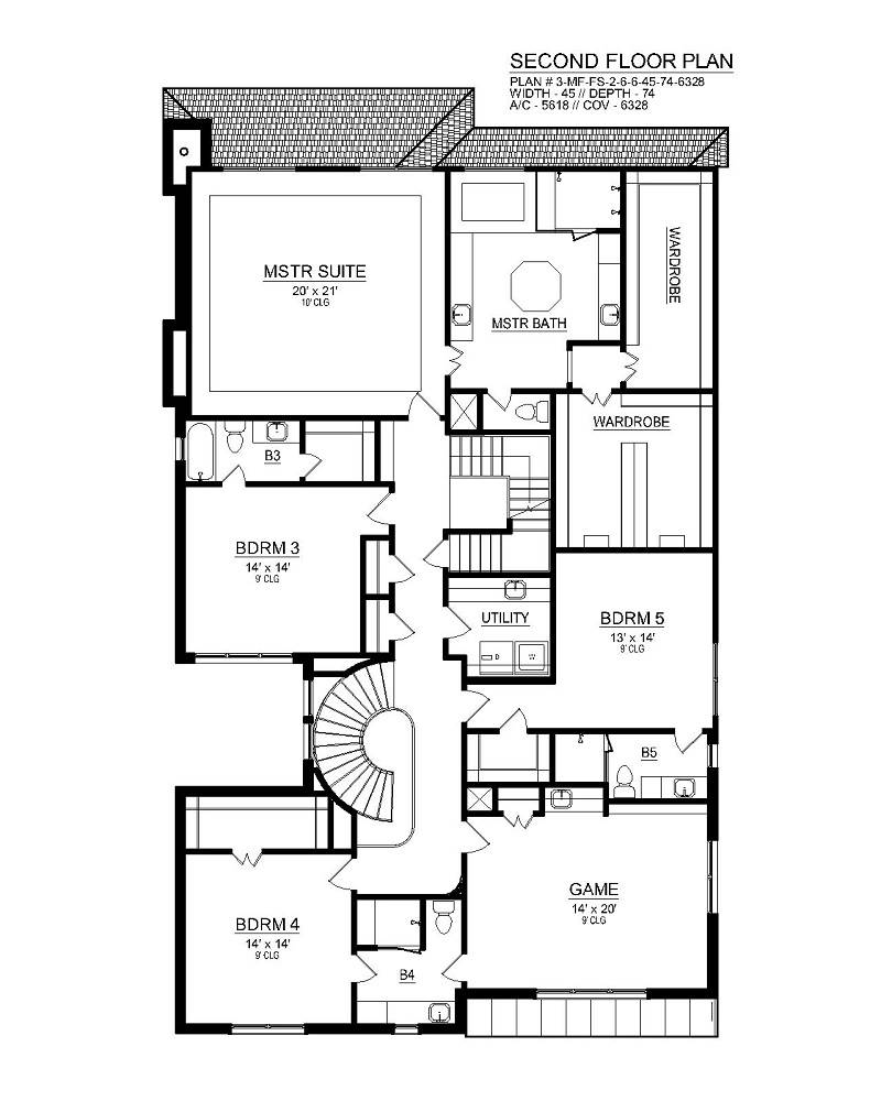 Second Floor image of Blue Sage House Plan