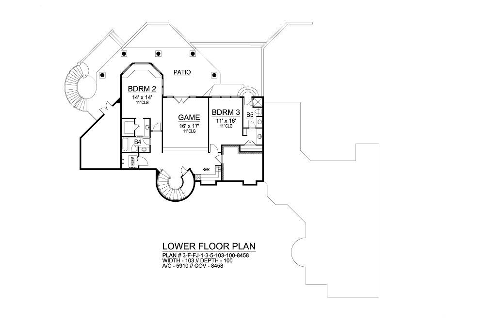 Lower Floor image of Poitou-Charentes House Plan