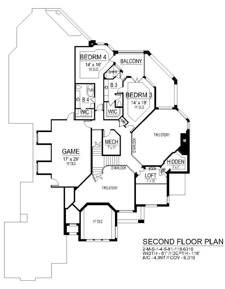 Second Floor image of Canterbury Lane House Plan