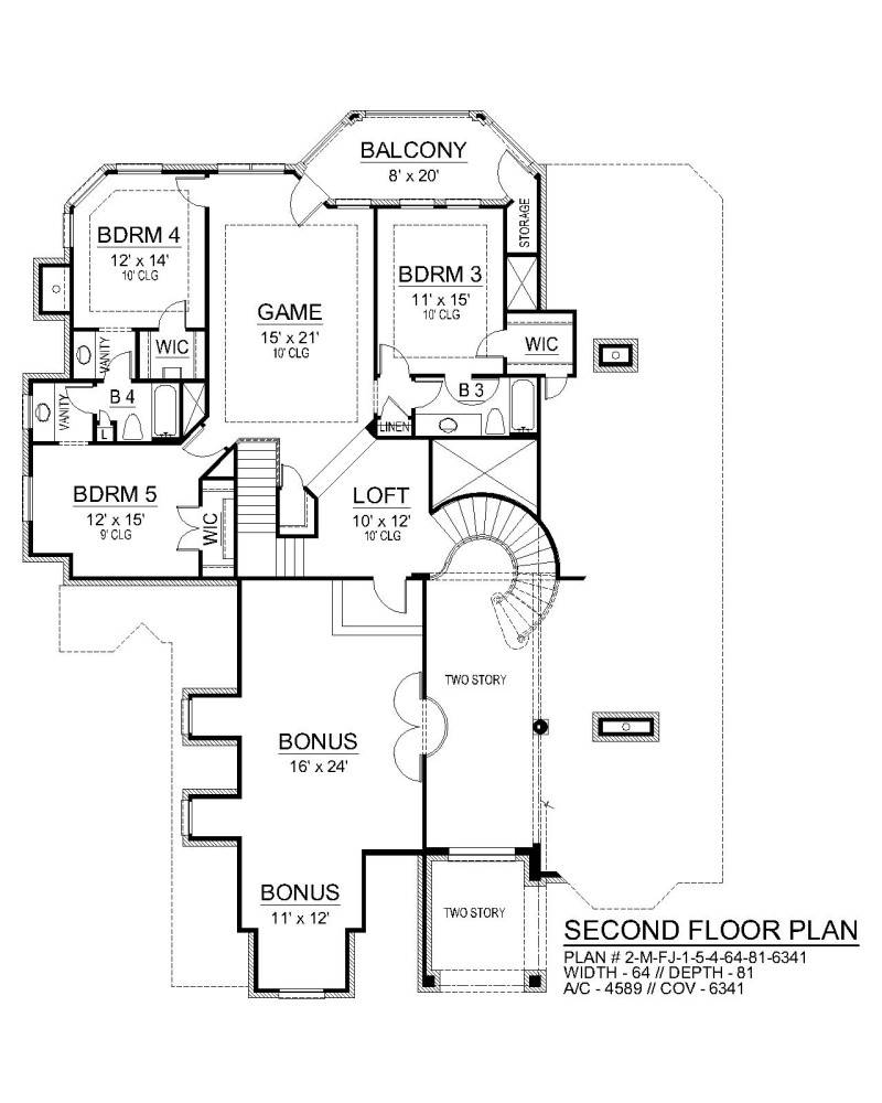 Second Floor image of Seton Hall House Plan