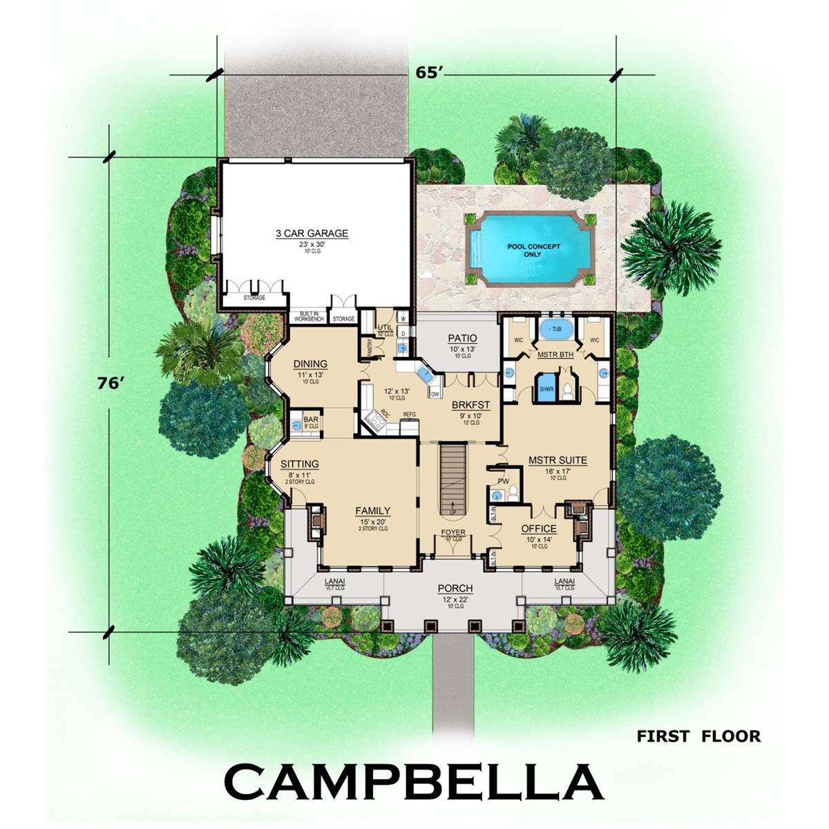 1st Floor image of Campbella House Plan