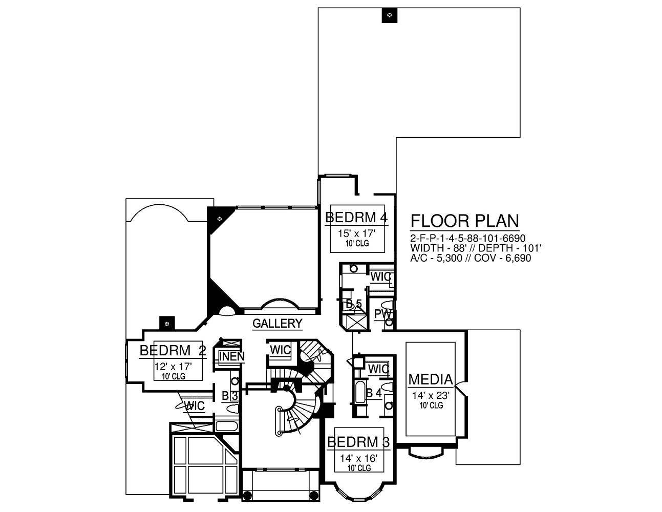 Second Floor image of Montreaux House Plan