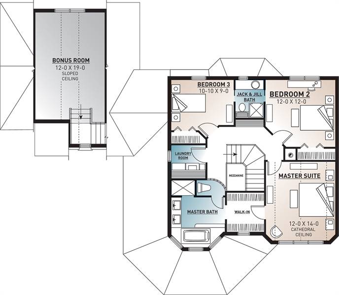2nd Floor Plan image of The Collector 2 House Plan