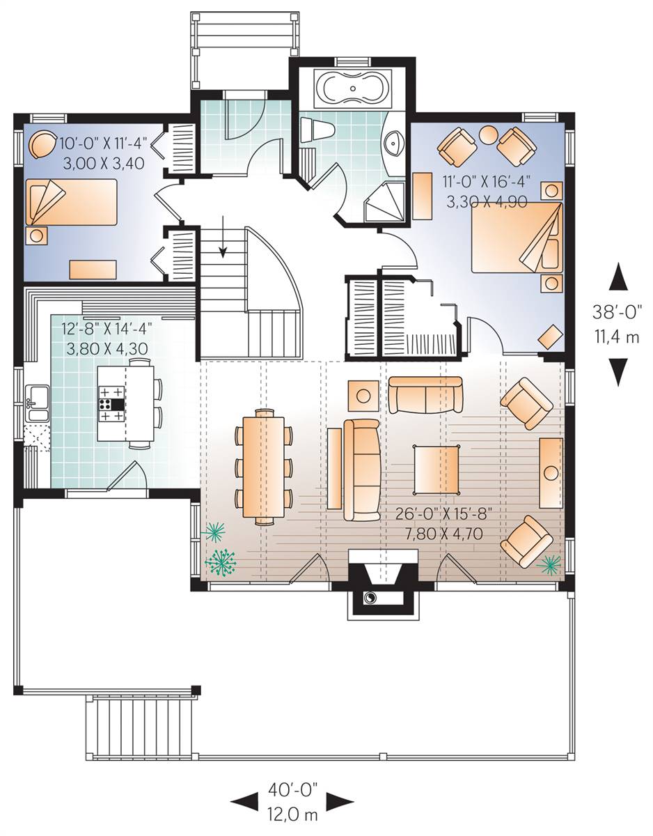 1st Floor image of Bay Breeze 3 House Plan