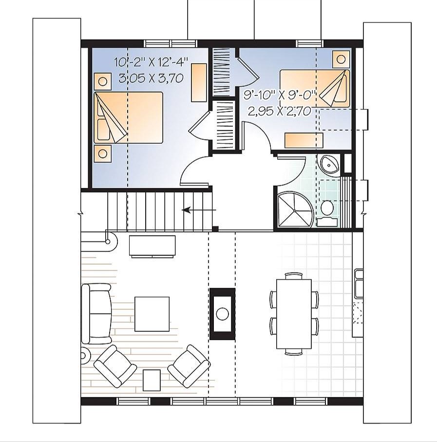 2nd Floor Plan image of Skylark 3 House Plan
