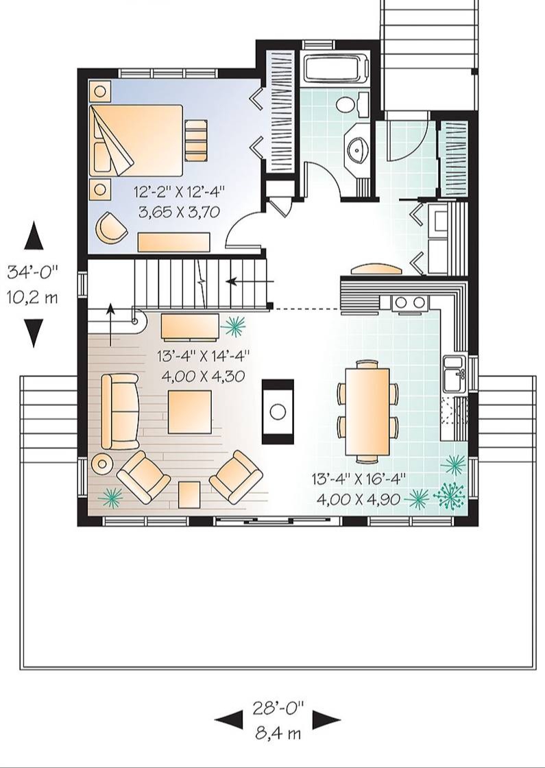 1st Floor Plan image of Skylark 3 House Plan