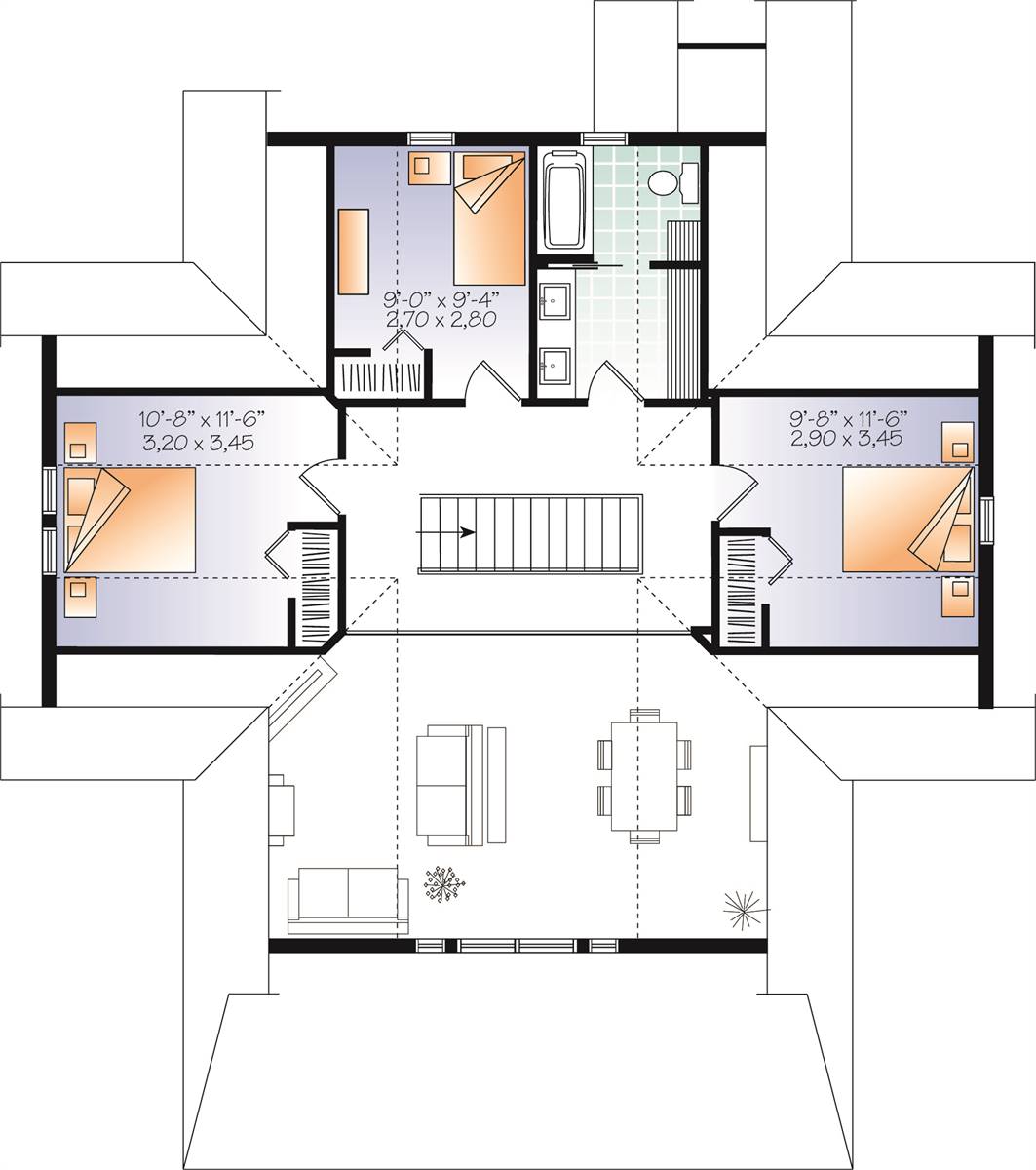 2nd Floor image of Beautiful Vistas House Plan
