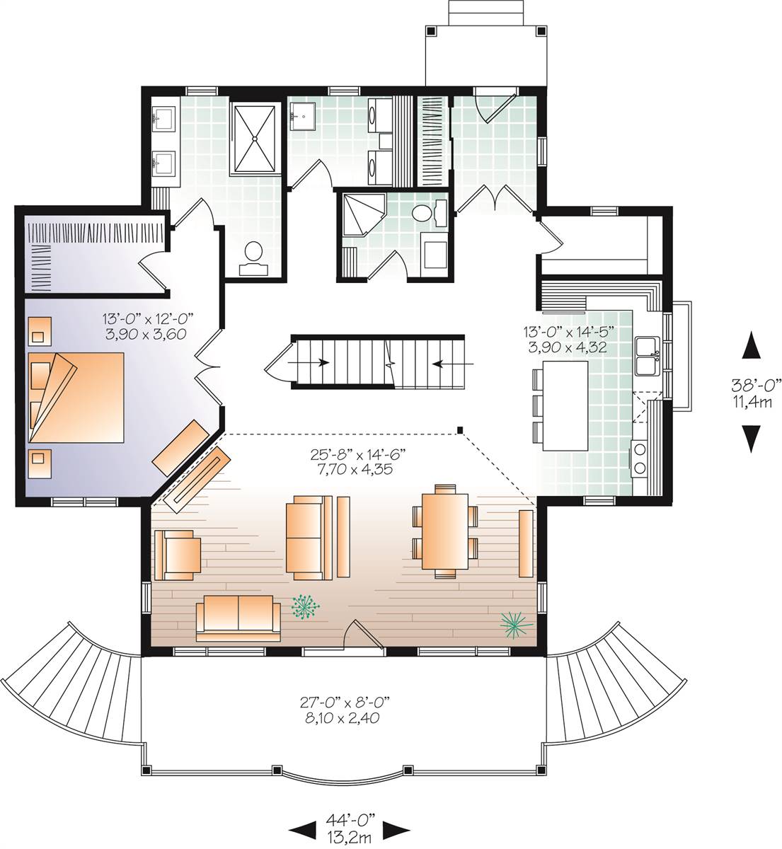 1st Floor image of Beautiful Vistas House Plan
