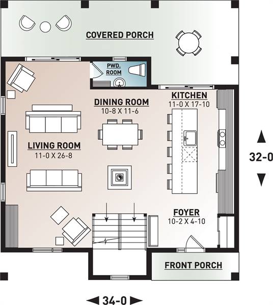1st Floor Plan image of Scandi House Plan