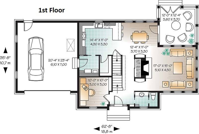 1st Floor Plan image of Chisholm House Plan