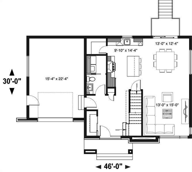 1st Floor Plan image of Bellechasse 2 House Plan