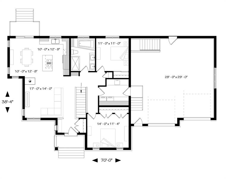 1st Floor Plan image of Ashbury 3 House Plan