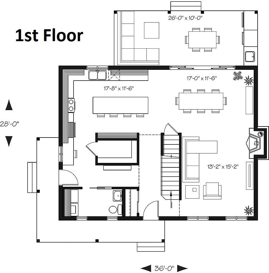 1st Floor Plan image of Beausejour 4 House Plan