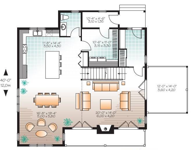 1st Floor Plan image of Discovery Ridge House Plan