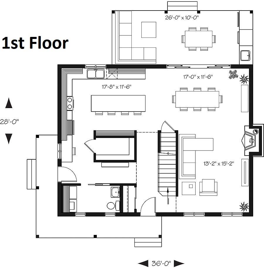 1st Floor Plan image of Beausejour 3 House Plan