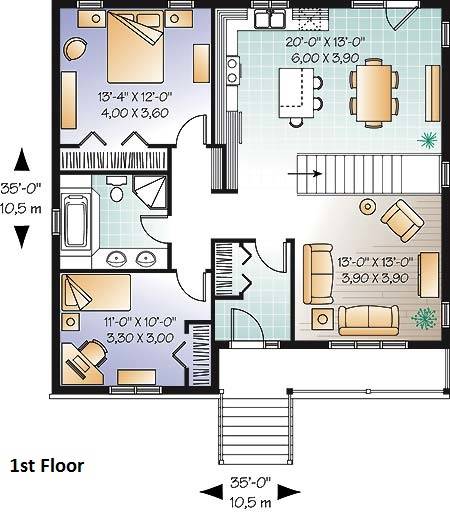 1st Floor Plan image of Madeira House Plan