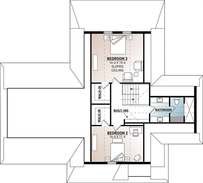 2nd Floor Plan image of Louisia 6 House Plan