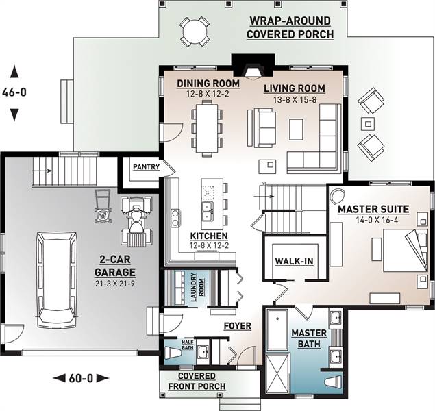 1st Floor Plan image of Louisia 6 House Plan