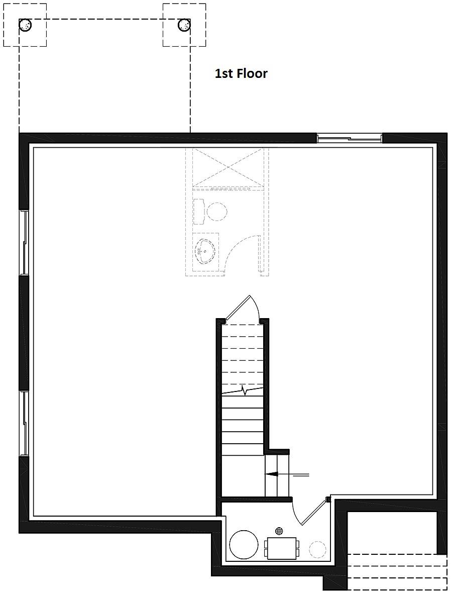 Basement level image of Lavoisier House Plan