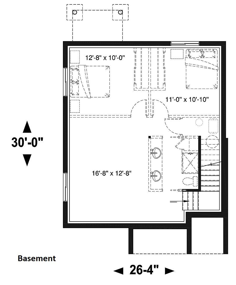 Basement image of Levis House Plan