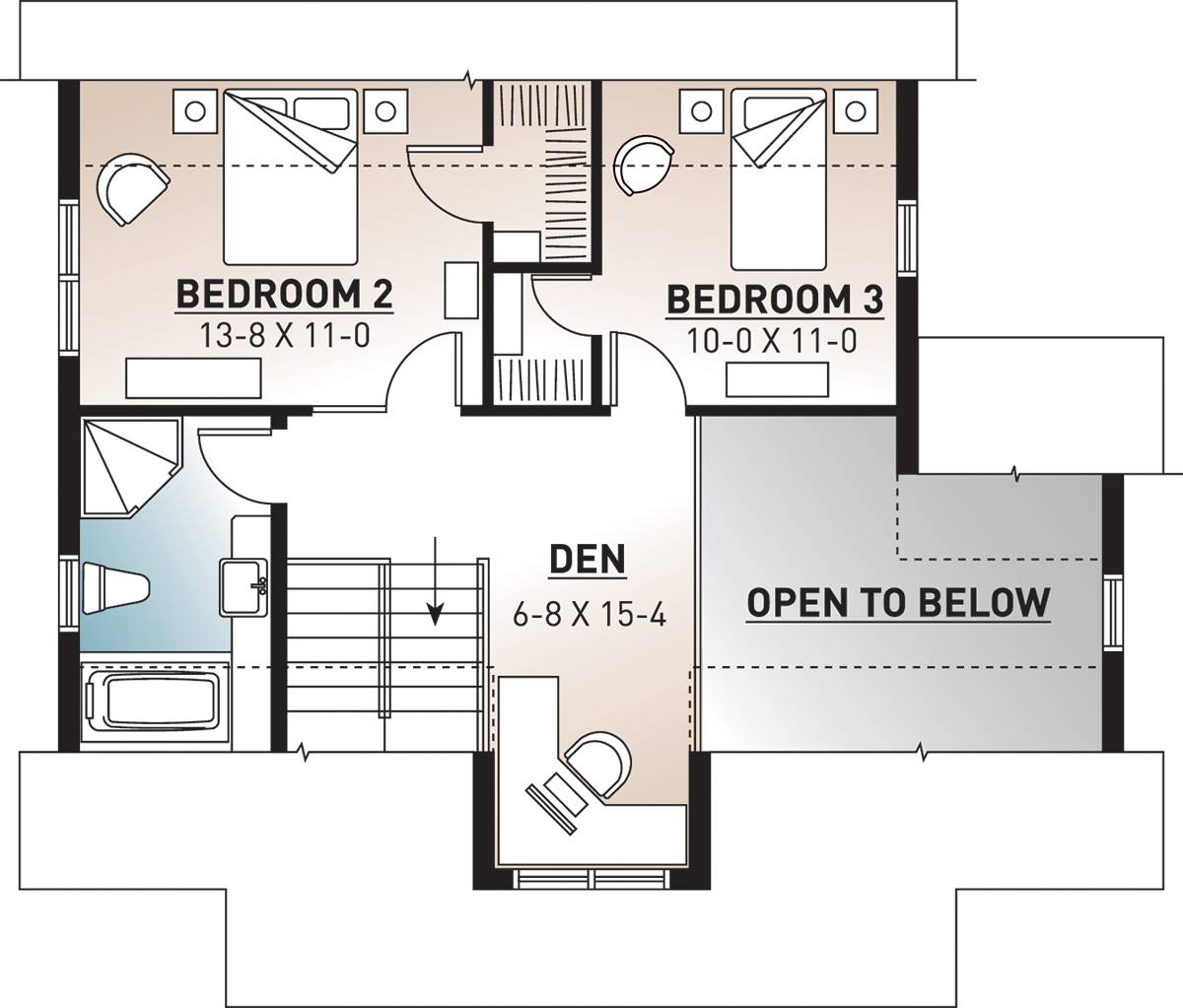 2nd Floor Plan image of Bayview House Plan