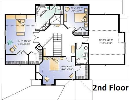 2nd Floor Plan image of Canadian House Plan