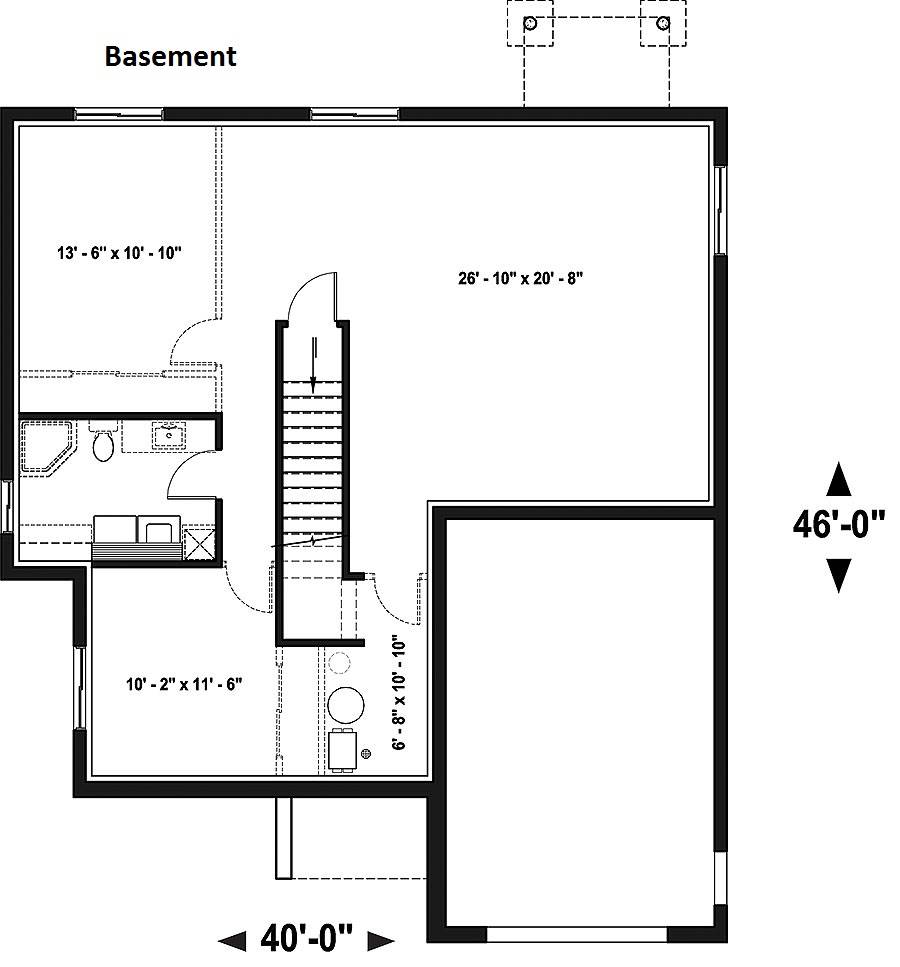 Basement image of Pintendre House Plan