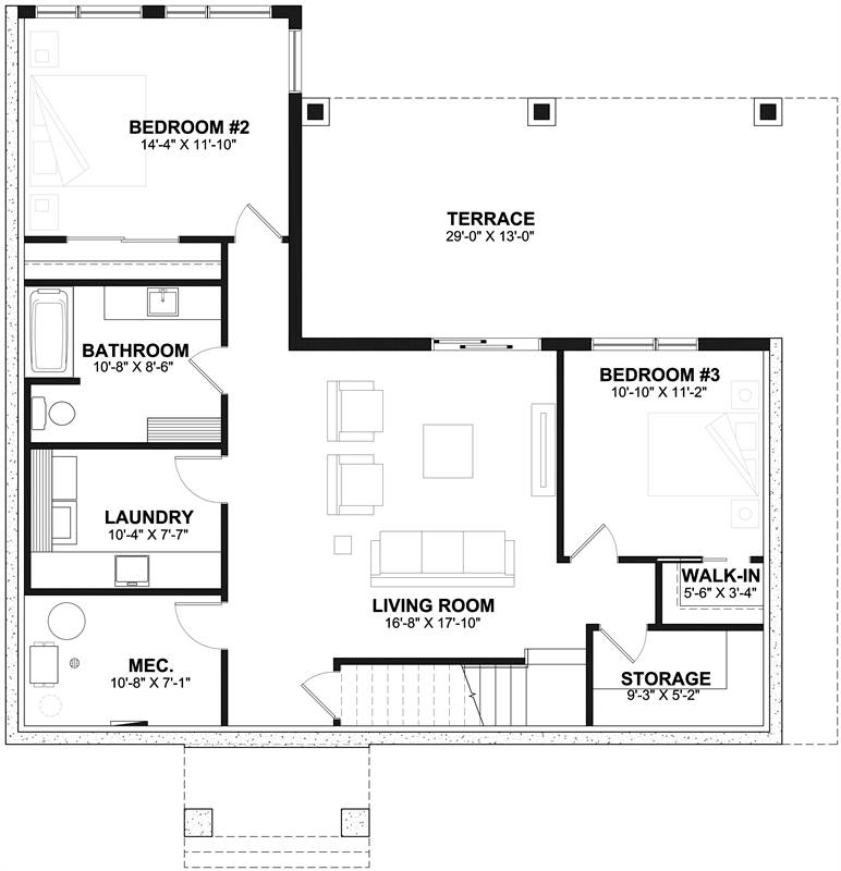 Lower Level Plan image of Olypme 4 House Plan