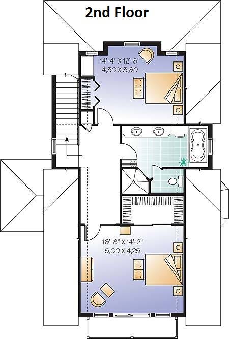 2nd Floor Plan image of Evergreene House Plan