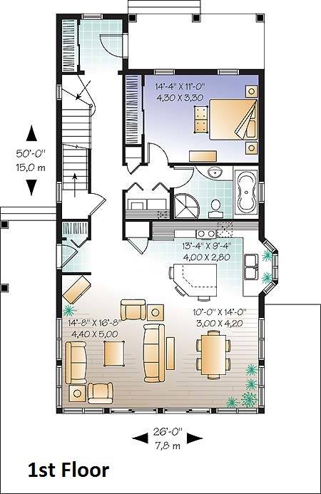 1st Floor Plan image of Evergreene House Plan