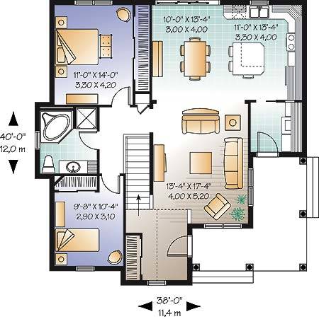 1st Floor Plan image of Calvert House Plan