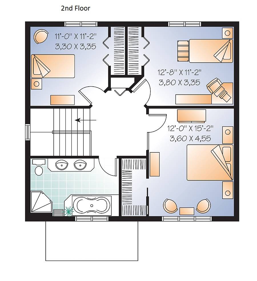 2nd Floor Plan image of Marlowe House Plan